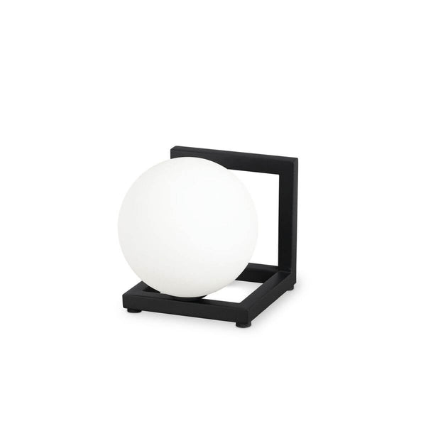 Lampe à poser Angolo noire, verre
