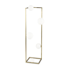 Lampadaire Angolo 5 lumières laiton, verre