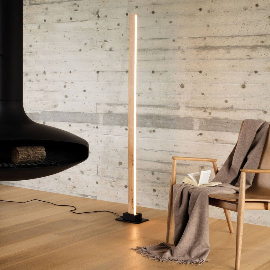Lampadaire Craft bois, verre