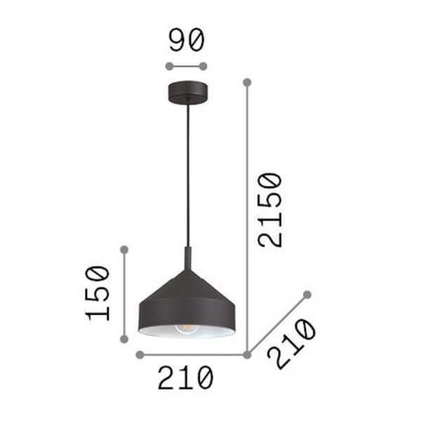 Suspension Yurta blanche, Ø 21 cm