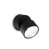 Applique extérieure Omega Round noire, verre