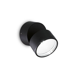 Applique extérieure Omega Round noire, verre