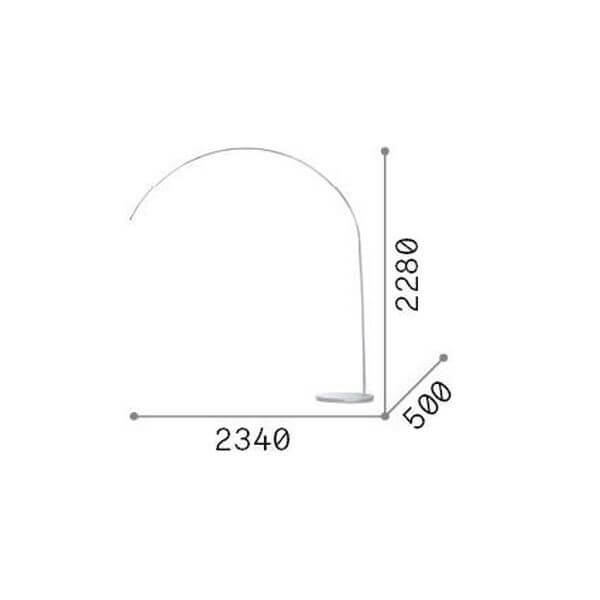 Lampadaire Dorsale chromé