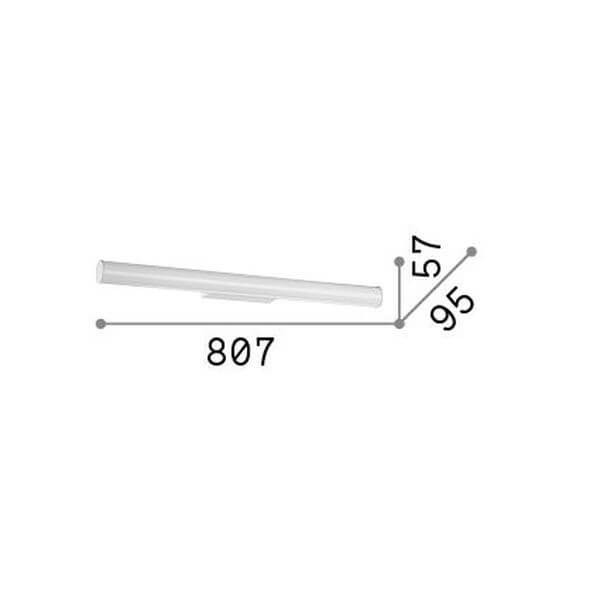Schéma technique de l'applique avec dimensions 807, 57 et 95 mm
