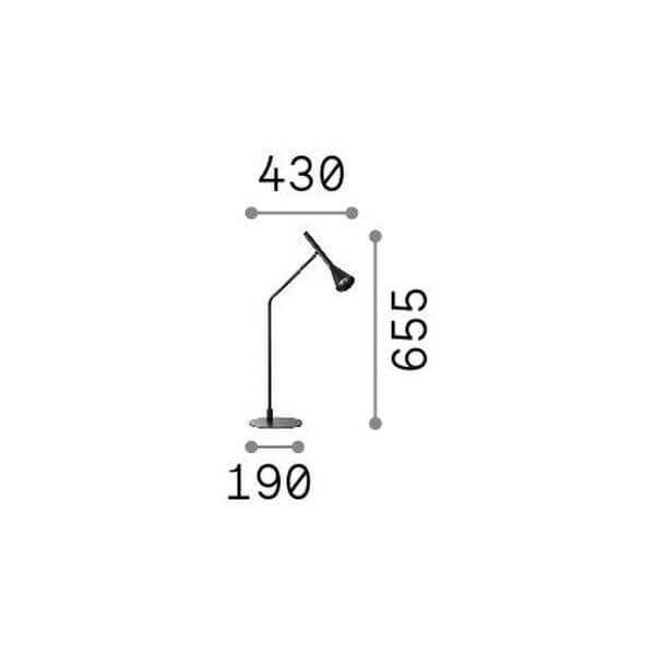 Lampe à poser Diesis nickel, verre