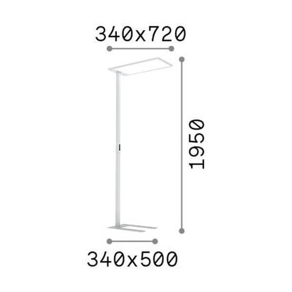 Lampadaire Comfort blanc, verre (296685)
