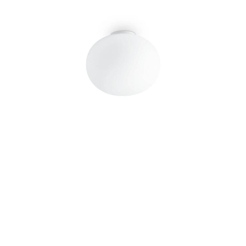 Plafonnier Cotton blanc, verre, Ø 30 cm