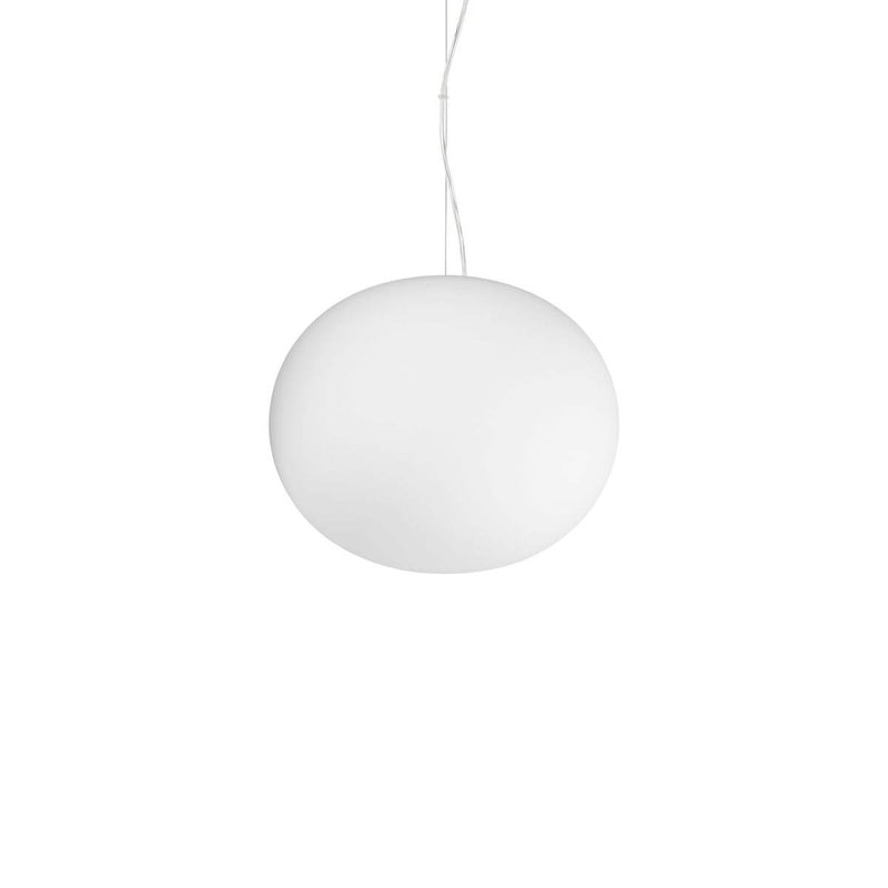 Suspension Cotton blanche, verre, Ø 30 cm