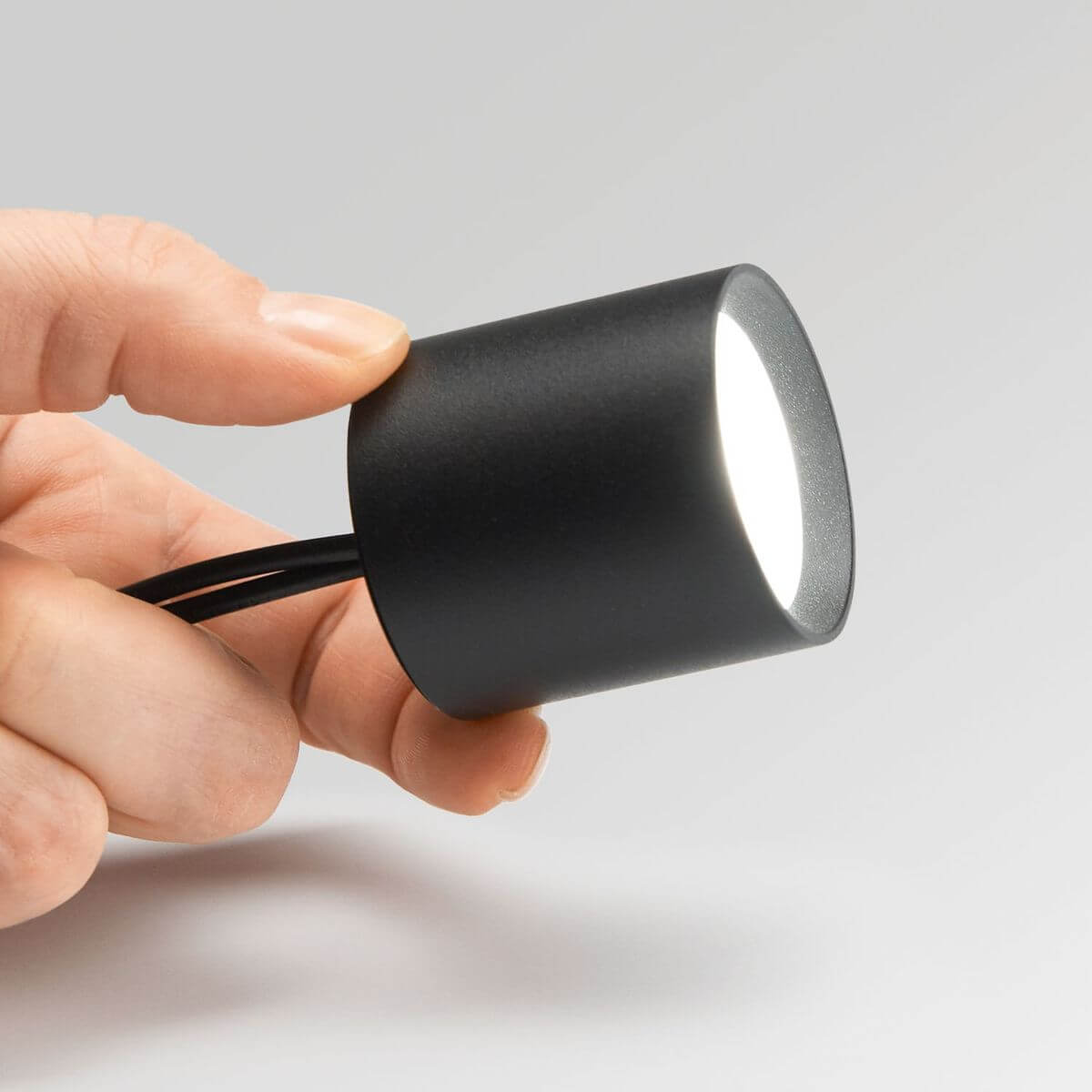 Plafonnier DOT noir, verre