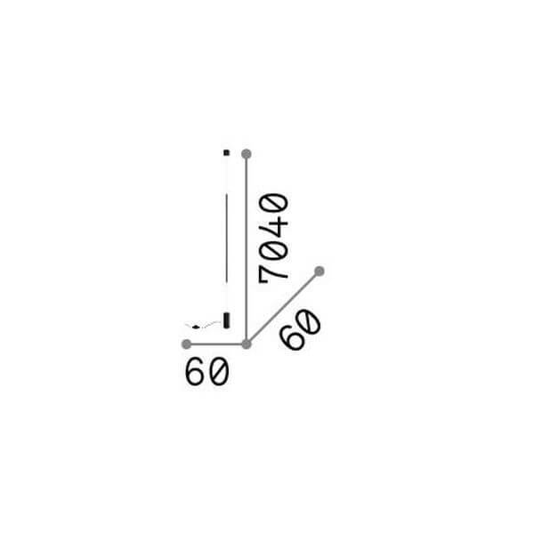Lampadaire Filo laiton, verre