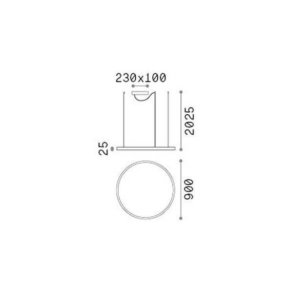 Suspension Oracle Slim blanche, Ø 90 cm (304434)