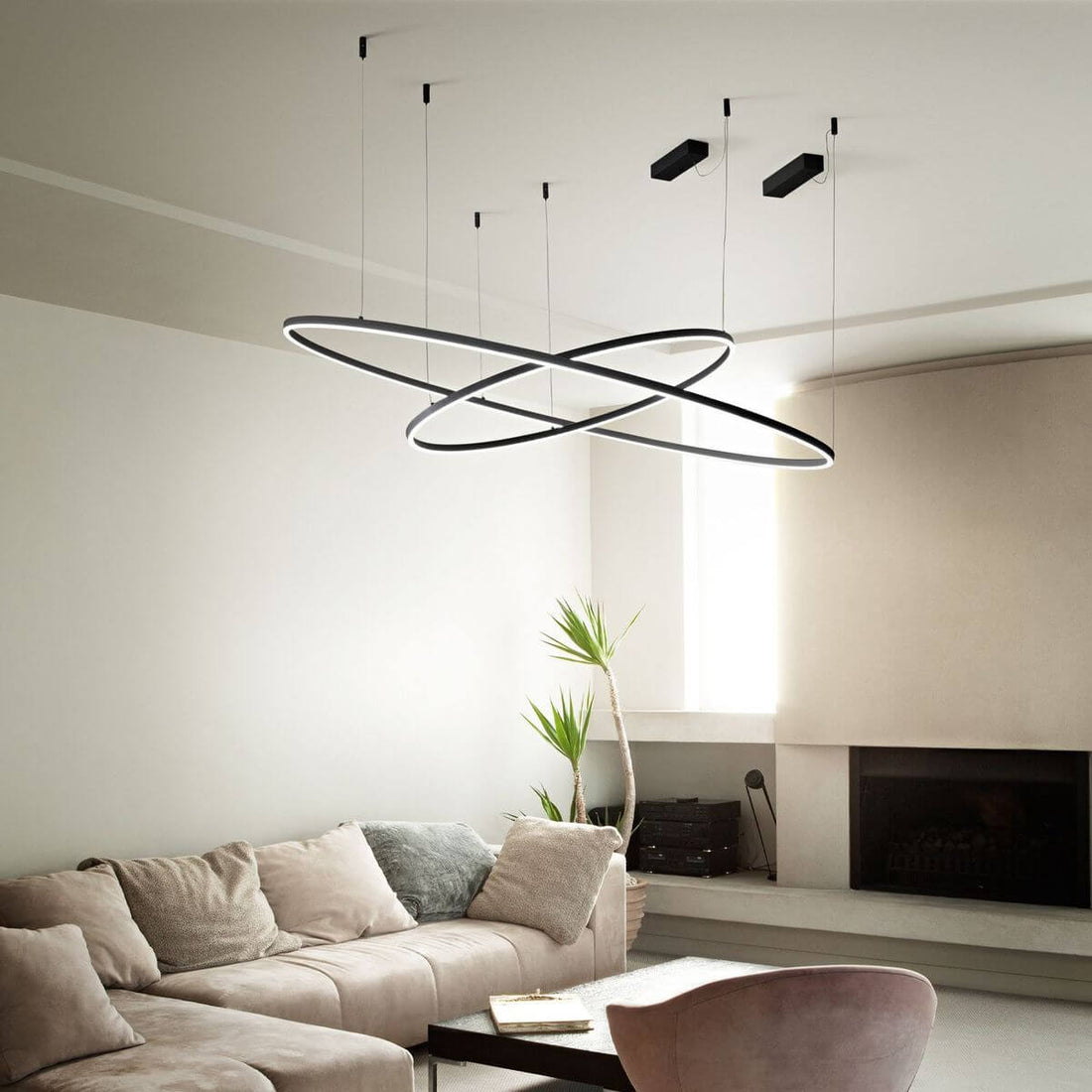 Suspension Oracle Slim noire, Ø 150 cm (304458)