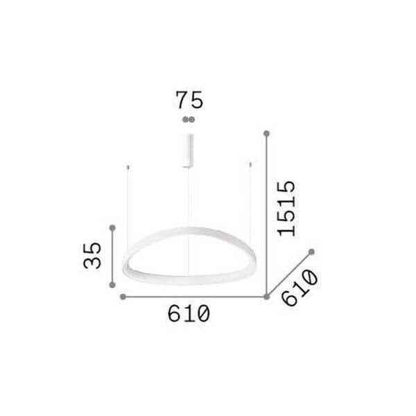 Suspension Gemini laiton, L 61 cm (304700)