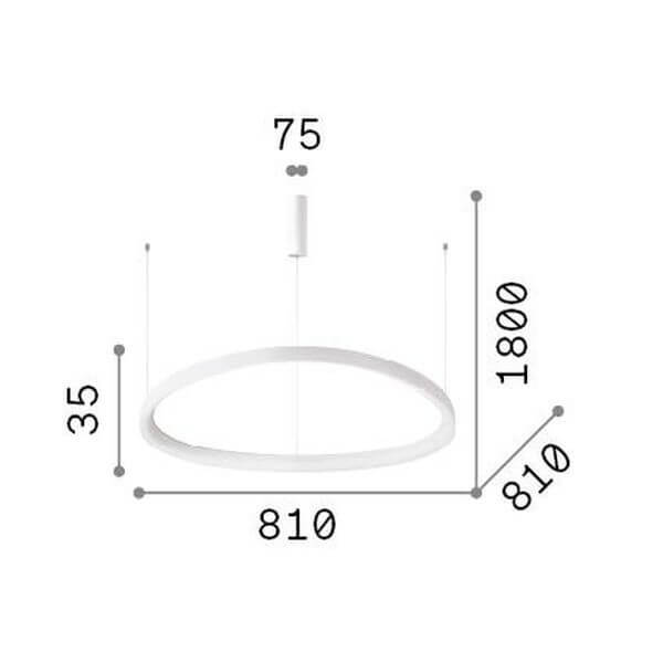 Suspension Gemini laiton, L 81 cm (304731)