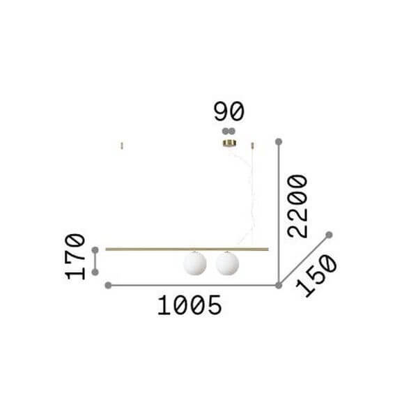 Suspension luminaire | Perline Noire