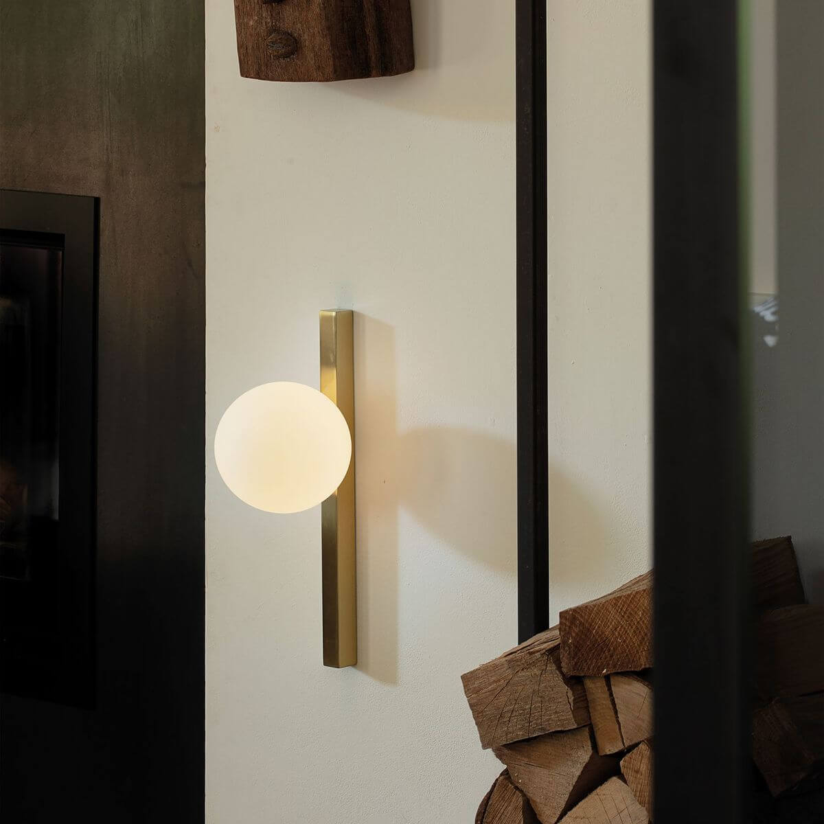 Applique murale Binomio laiton, verre