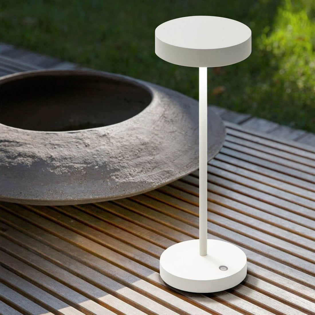 Lampe extérieure Toffee blanche