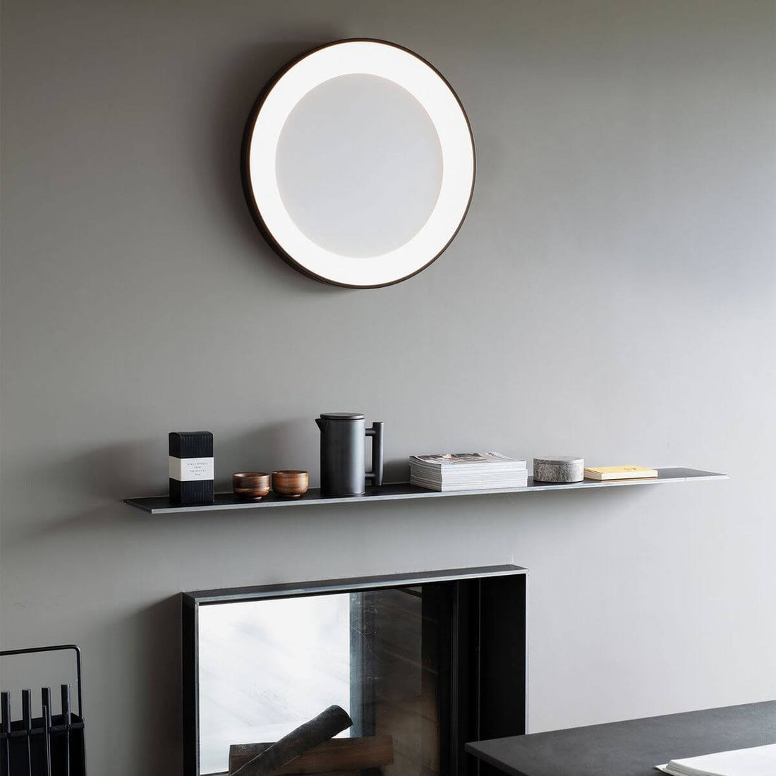 Plafonnier Planet noir, Ø 60 cm