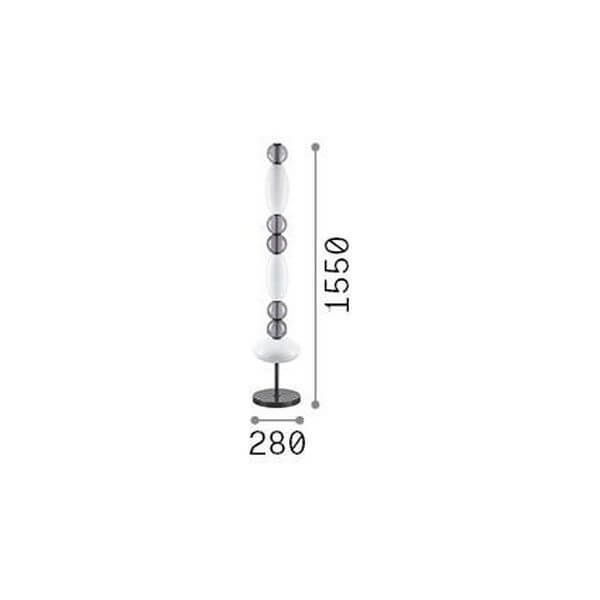 Schéma de dimensions du lampadaire avec hauteur 1550 mm et largeur 280 mm.
