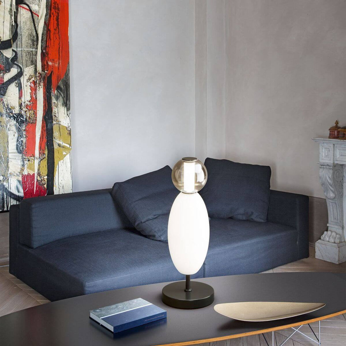 Lampe à poser Lumiere blanche, verre