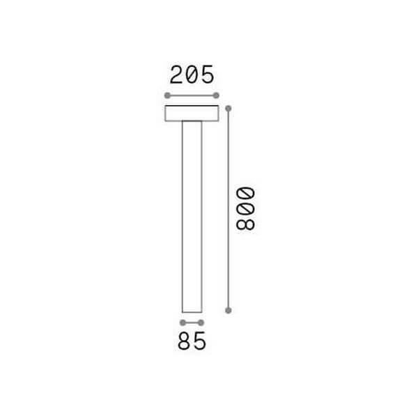 Lampadaire extérieur Tesla 4 lumières noir (316055)