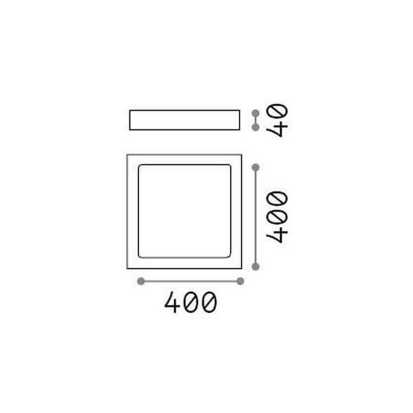 Plafonnier Universal blanc, L 40 cm (321660)