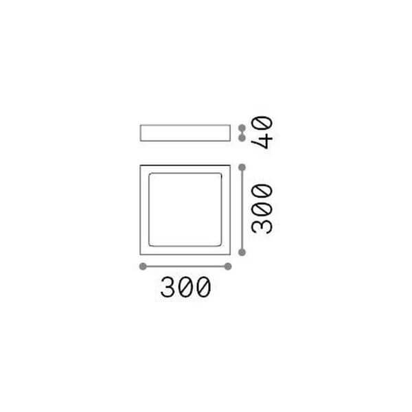 Plafonnier Universal blanc, L 30 cm (321707)