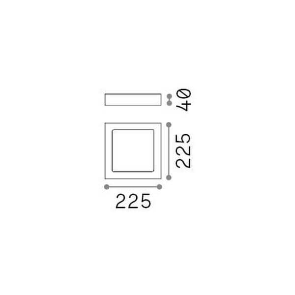 Plafonnier LED | Universal Blanc L 22 cm