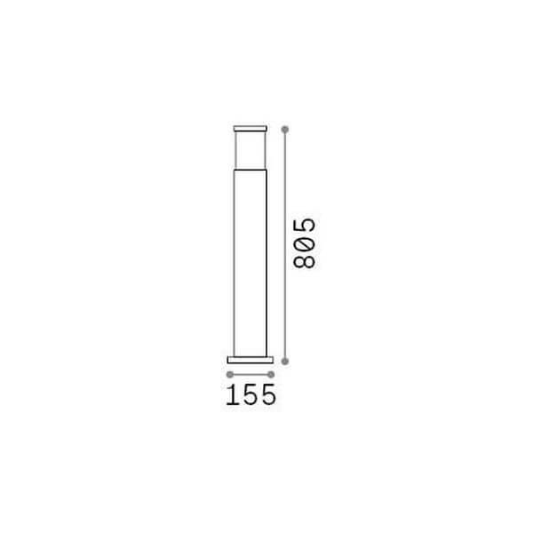 Lampadaire extérieur Torre marron, Ø 18 cm (321868)
