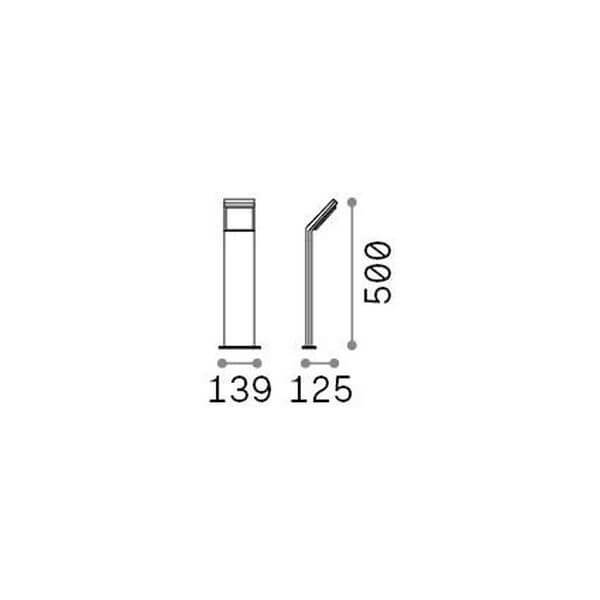 Lampadaire extérieur Style gris (322544)