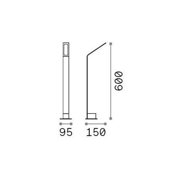 Lampadaire extérieur Agos marron (326689)