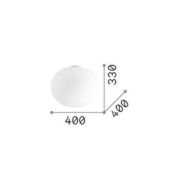 Plafonnier Cotton blanc, verre, Ø 40 cm