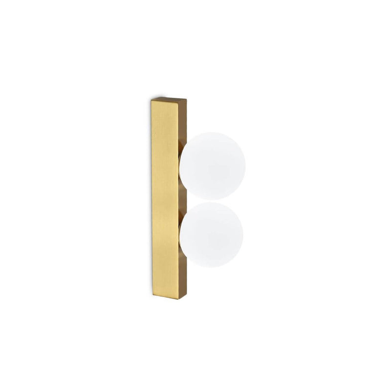 Applique murale Ping Pong laiton, verre