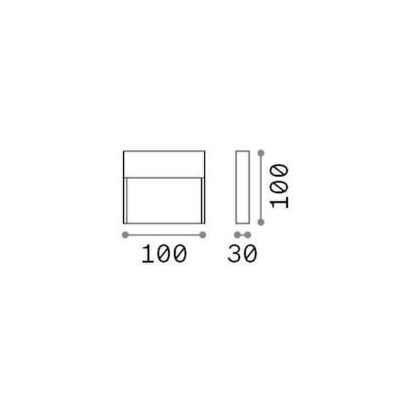 Applique extérieure Dedra blanche, L 10 cm