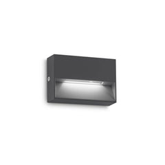 Applique extérieure Dedra anthracite, L 6,6 cm