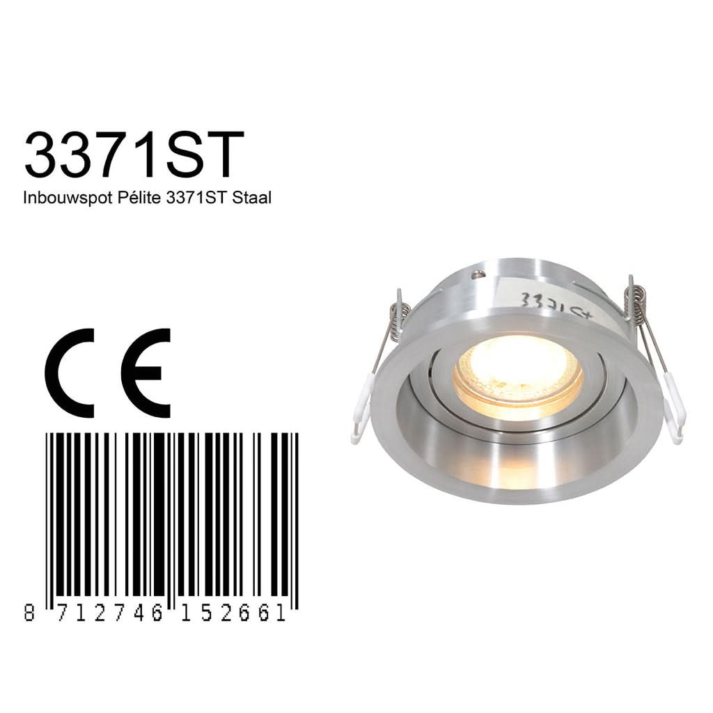 Spot encastré Pélite 3371ST en acier. | Designix - - https://designix.fr