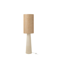 Lampadaire Ava en fibre de verre et jute naturel, petit modèle