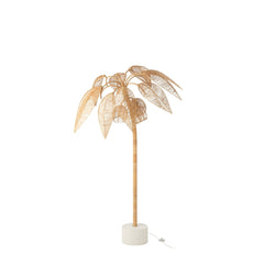 Lampadaire cocotier en canne à sucre naturelle