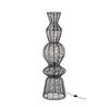Lampadaire en corde noire et métal