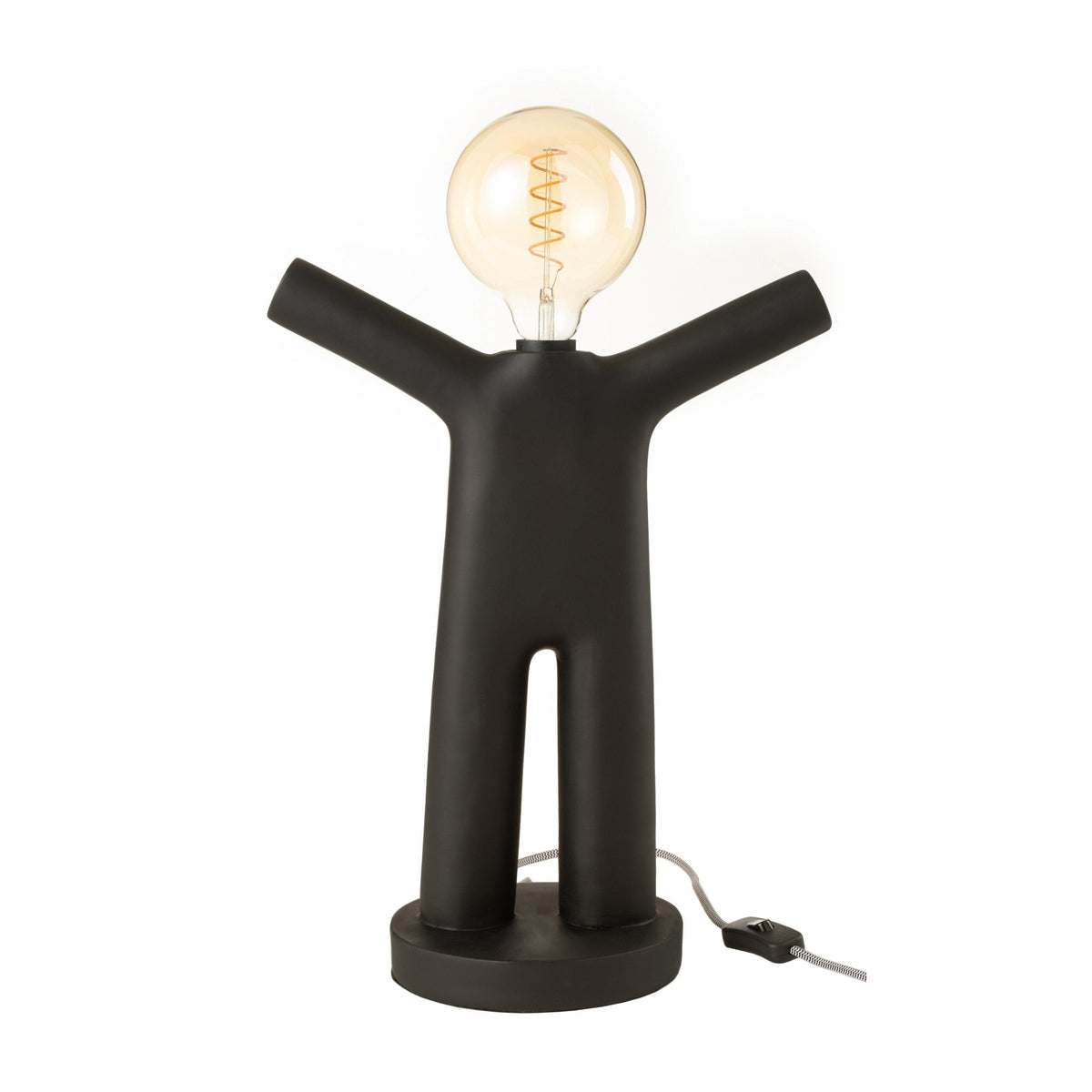 Lampe à poser P'tit Maurice en résine noire