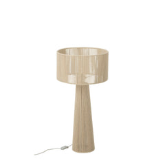 Lampe à poser en corde de papier grège, modèle moyen