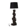 Lampe à poser trois éléphants en résine marron