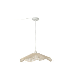 Suspension en corde de lin grège, H 13 cm