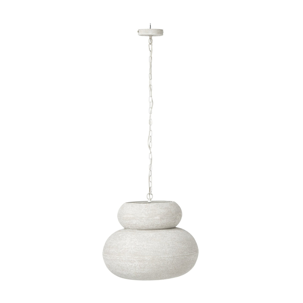 Suspension ronde en fer blanc, grand modèle
