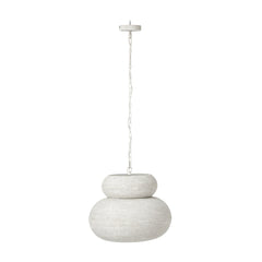 Suspension ronde en fer blanc, grand modèle