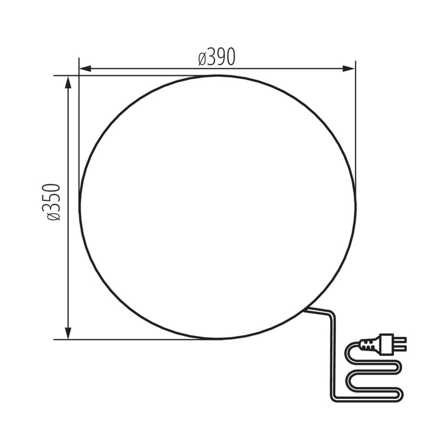 Luminaire extérieur Ball bois, Ø 39 cm