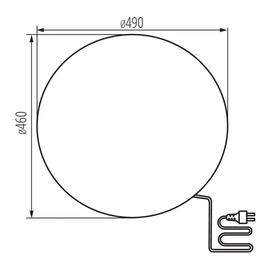 Luminaire extérieur Ball bois, Ø 49 cm