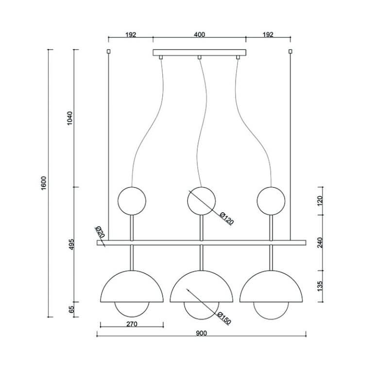 Suspension luminaire KELLO B