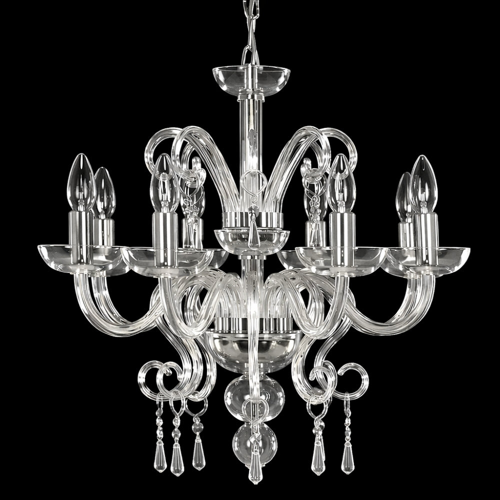 Lustre en verre transparent AL059