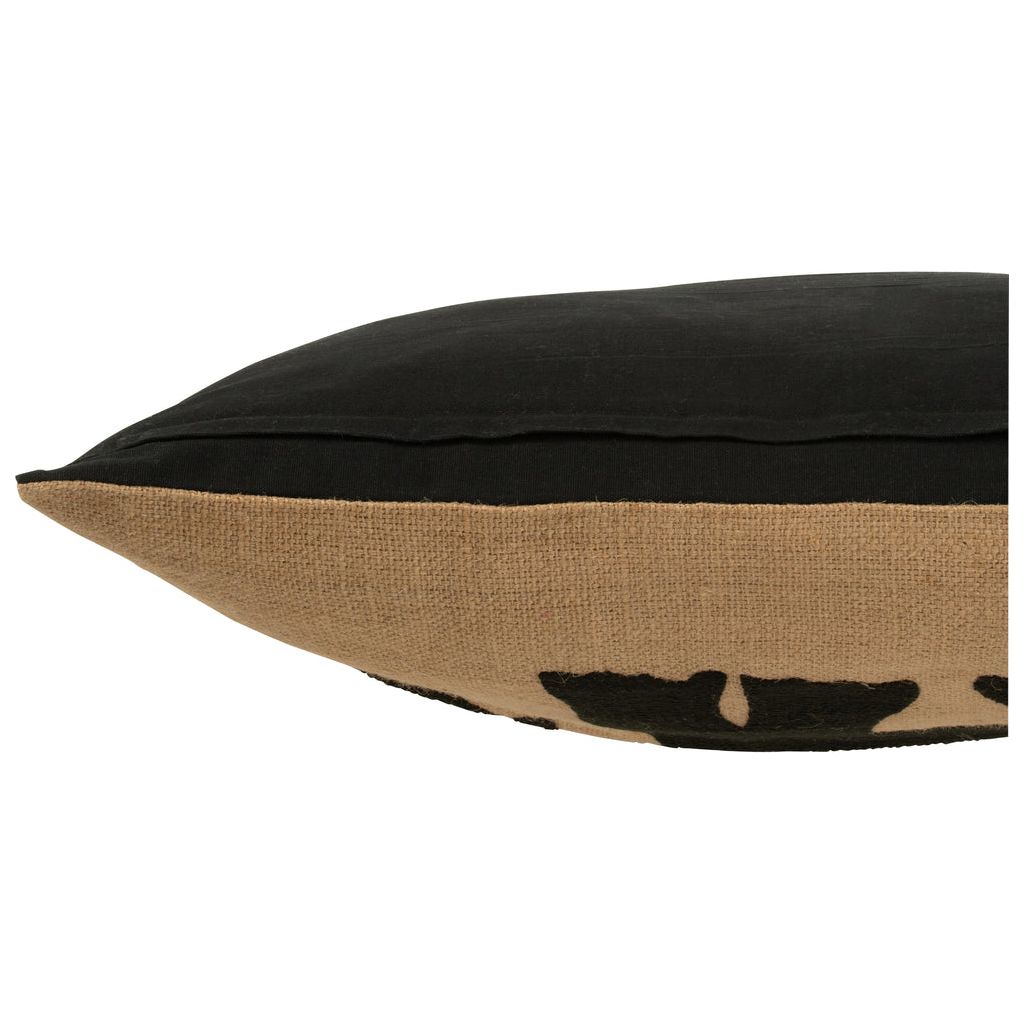 Coussin Éléphant Textile Naturel/Noir Grand | Designix -     - https://designix.fr